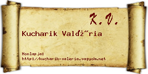 Kucharik Valéria névjegykártya